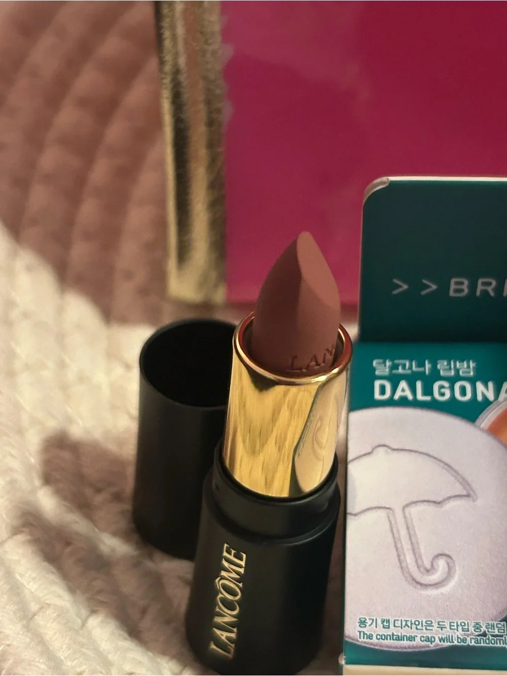 Estee Lauder Pink Floral Cosmetic Bag with Assorted Lipsticks & Tints